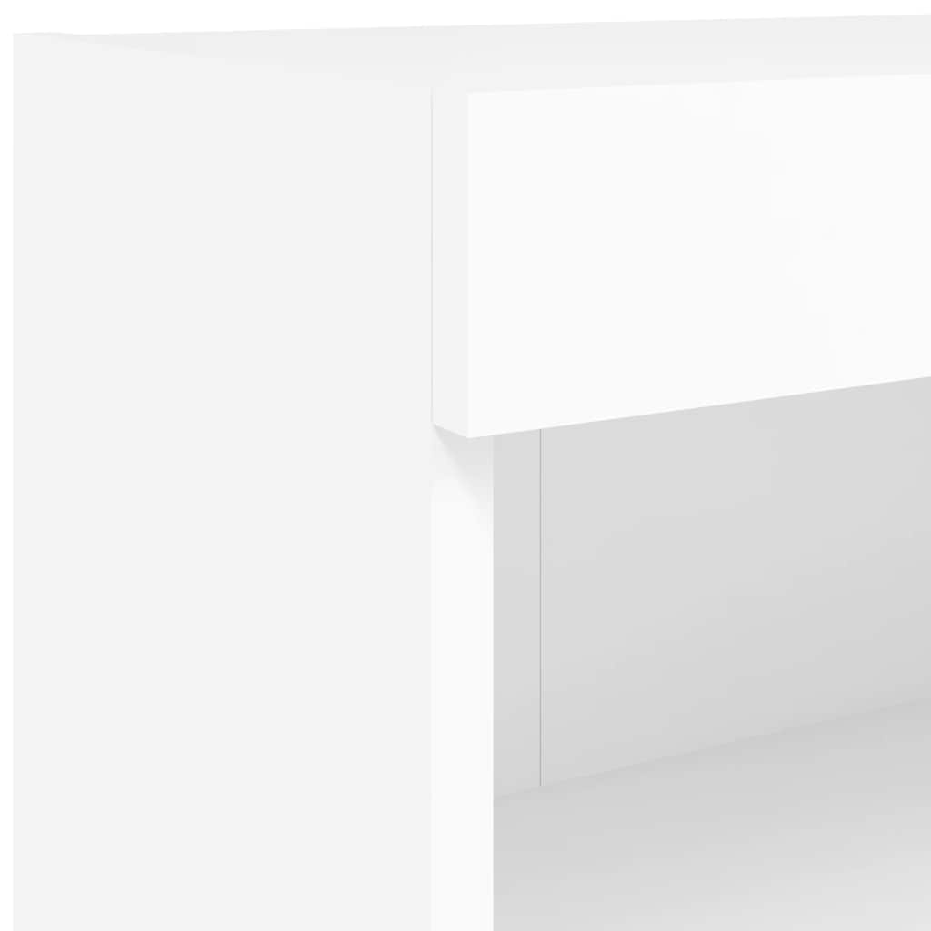 4-tlg. Wohnwand mit LED-Beleuchtung Sonoma-Eiche Holzwerkstoff