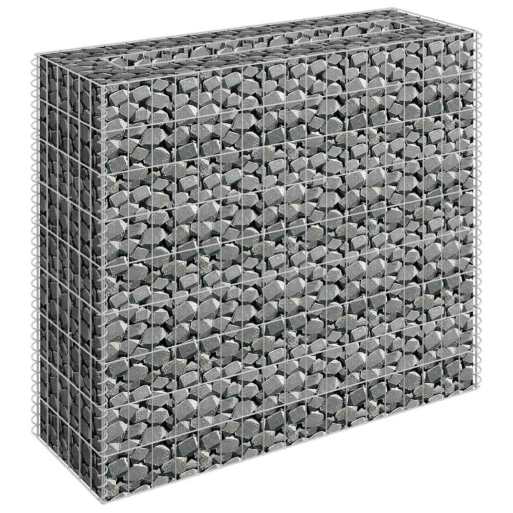 Gabionen-Hochbeet Verzinkter Stahl 90x30x10 cm