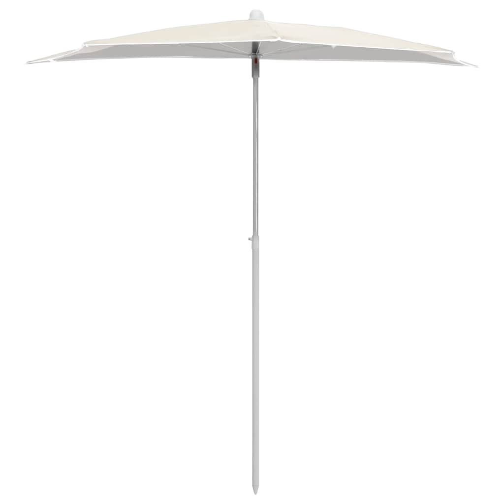 Halb-Sonnenschirm mit Mast 180x90 cm Anthrazit