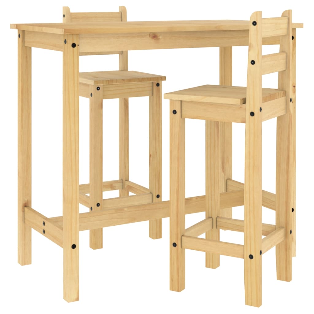 5-tlg. Bar-Set Massivholz Kiefer