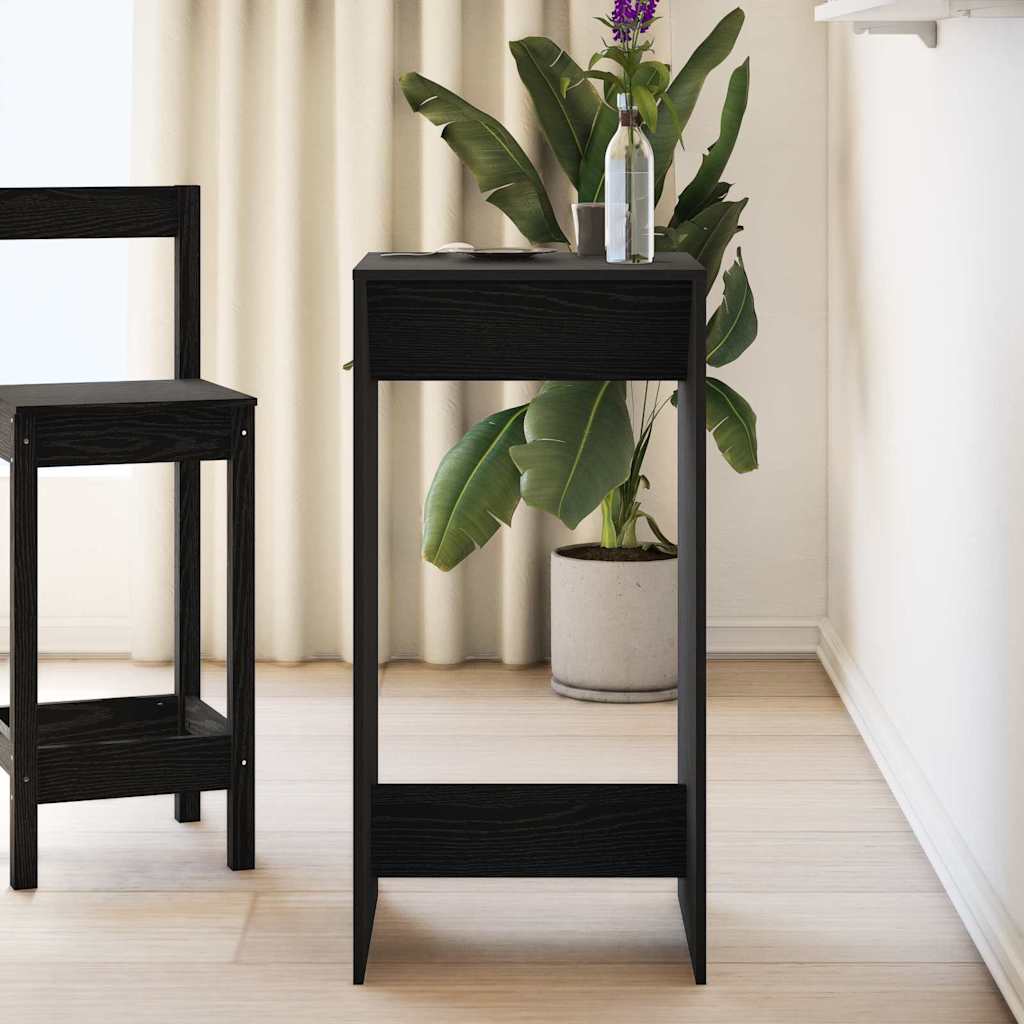 Bartisch Schwarz Eichen-Optik 102 x 50 x 103,5 cm Holzwerkstoff