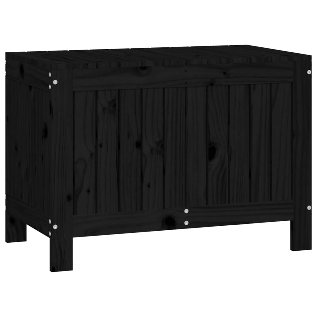 Gartentruhe Grau 76x42,5x54 cm Massivholz Kiefer