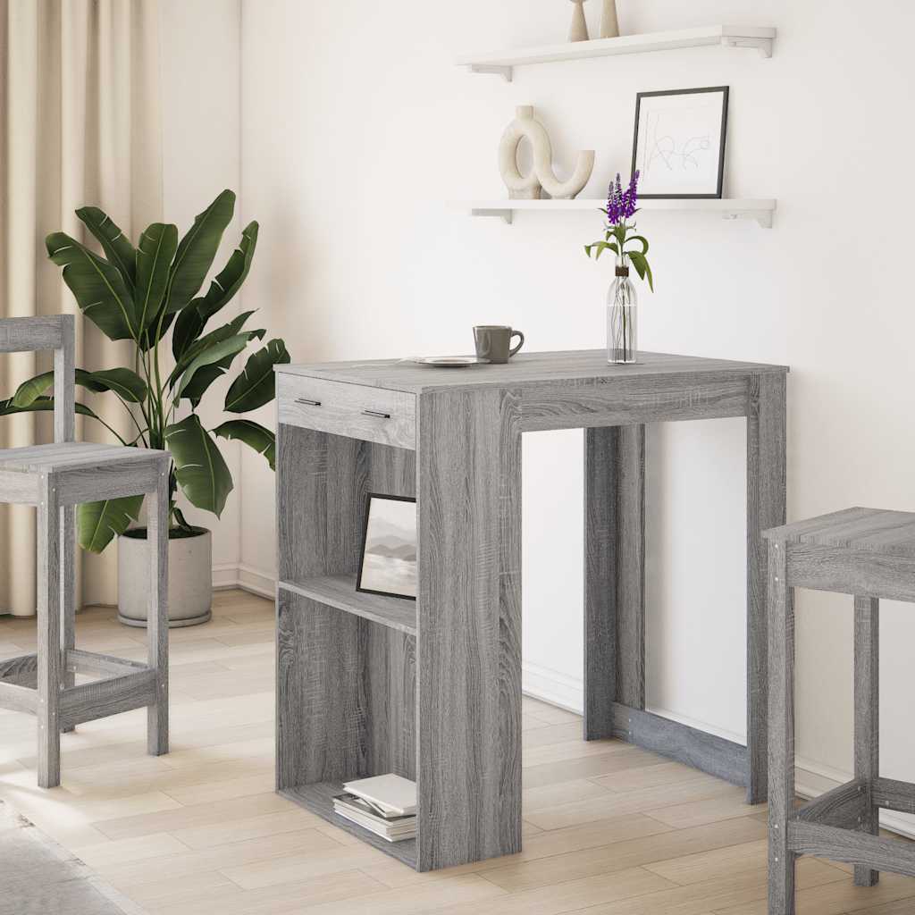 Bartisch Weiß 102x70x103,5 cm Holzwerkstoff
