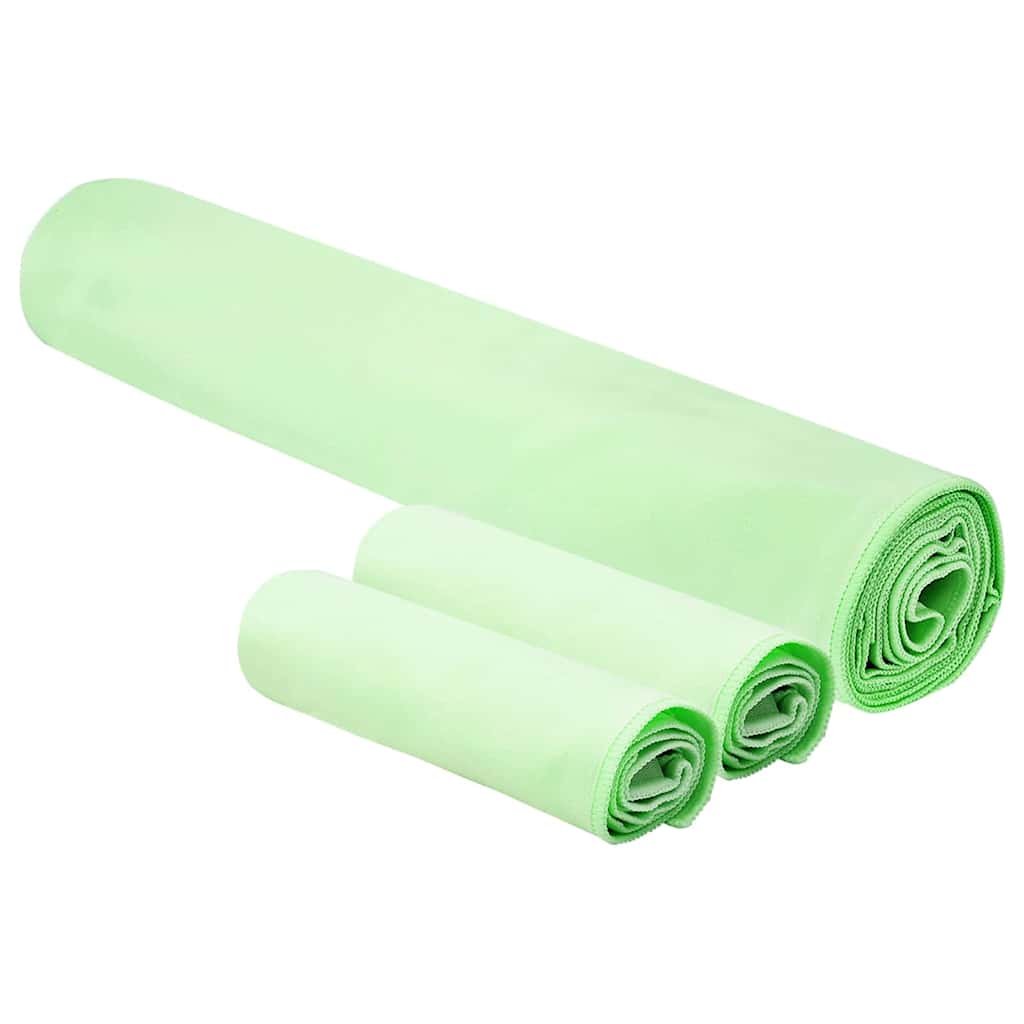 Sporthandtuch Set 3 pcs Schwarz Polyester und Polyamid