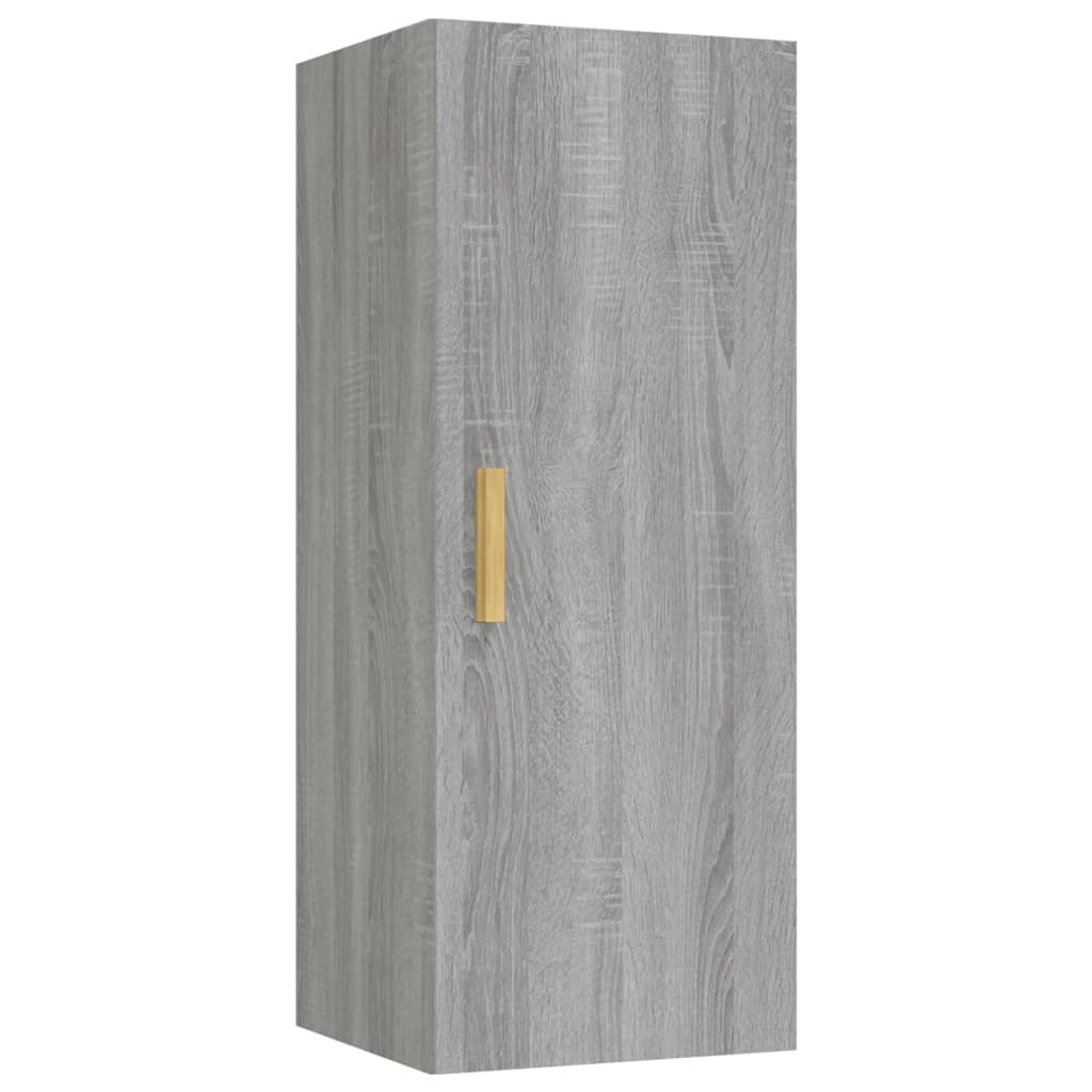 Wandschrank Betongrau 34,5x34x90 cm Holzwerkstoff