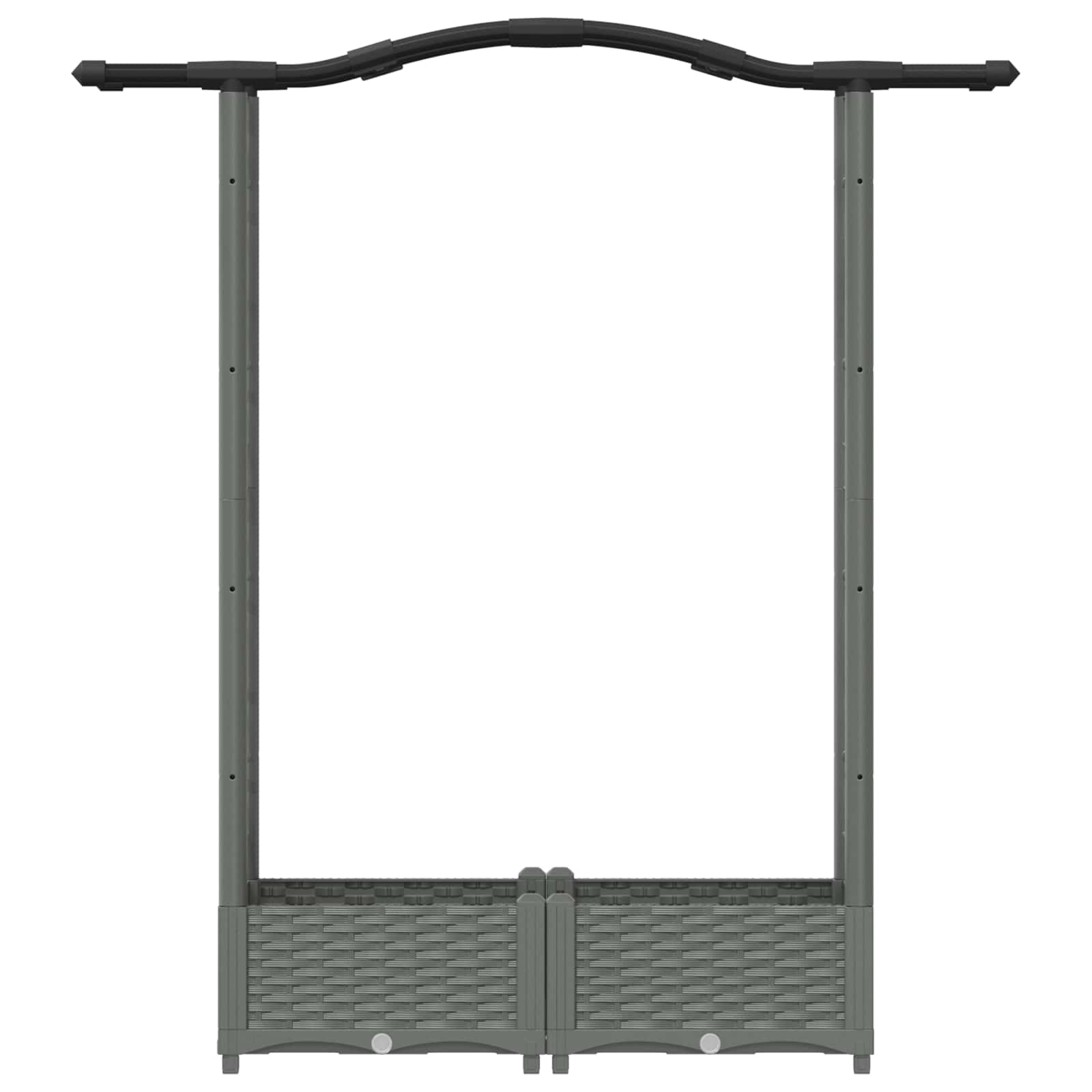 Hochbeet mit Rankgitter und Dach Braun 124 x 40 x 123 cm PP