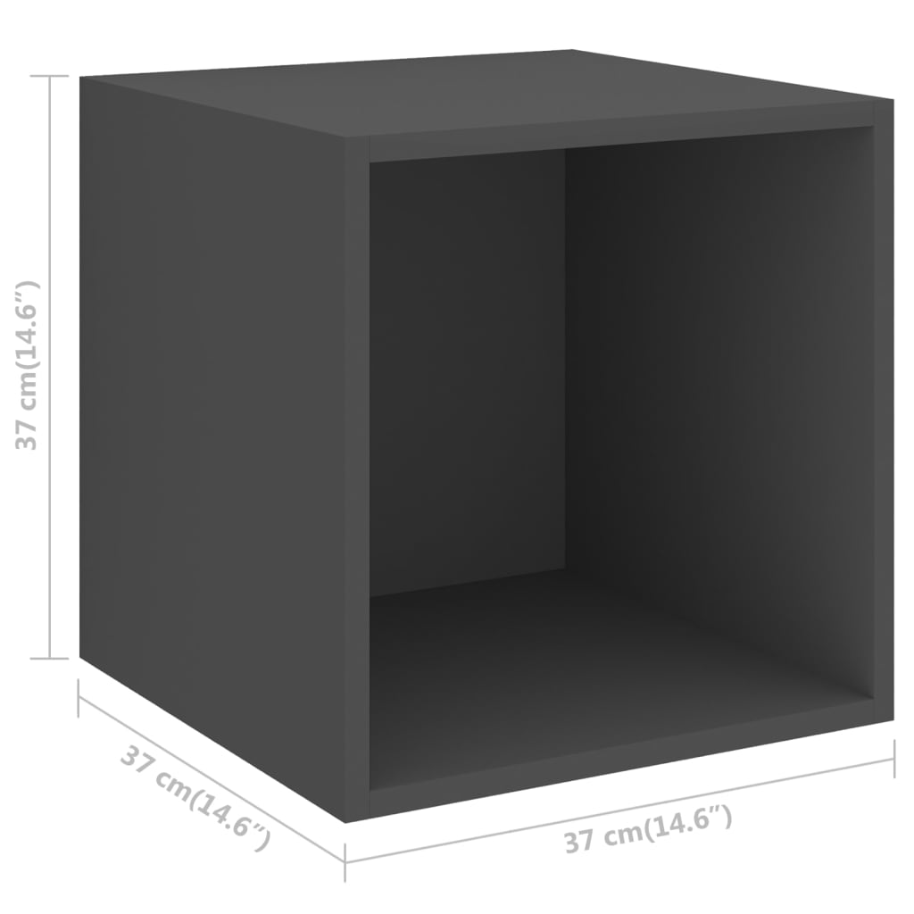 Wandschränke 2 Stk. Weiß 37x37x37 cm Holzwerkstoff