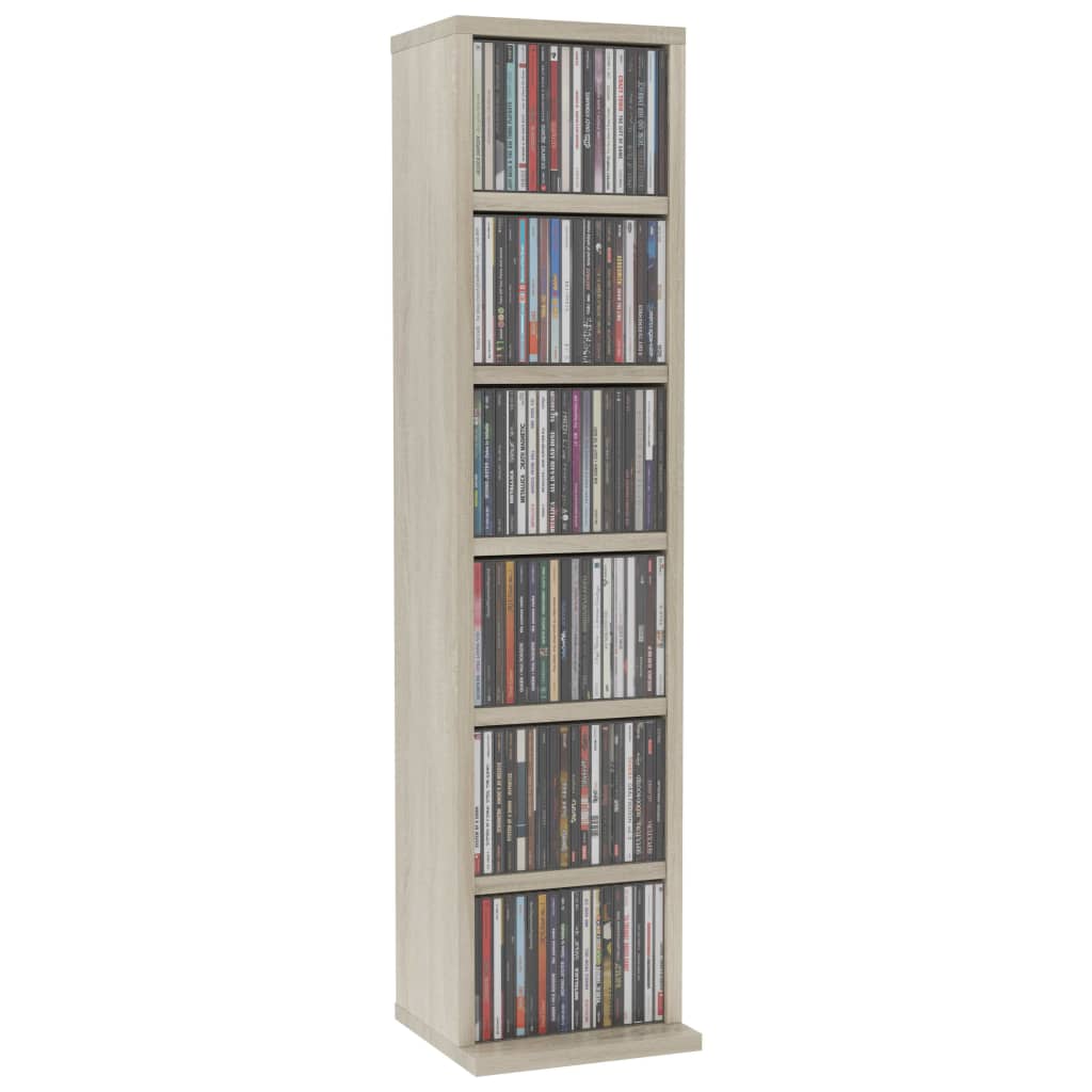 CD-Schrank Weiß 21x20x88 cm Holzwerkstoff