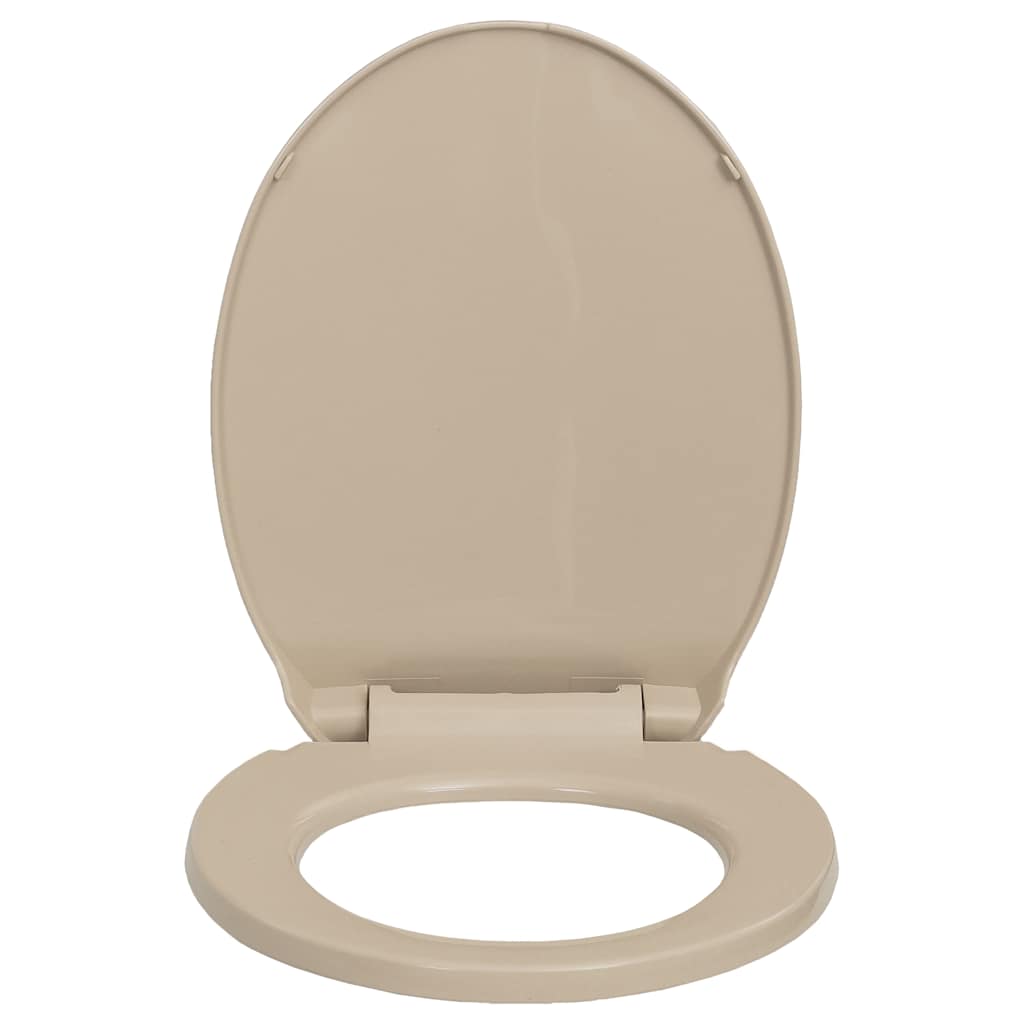 Toilettensitz mit Absenkautomatik Hellgrau Oval