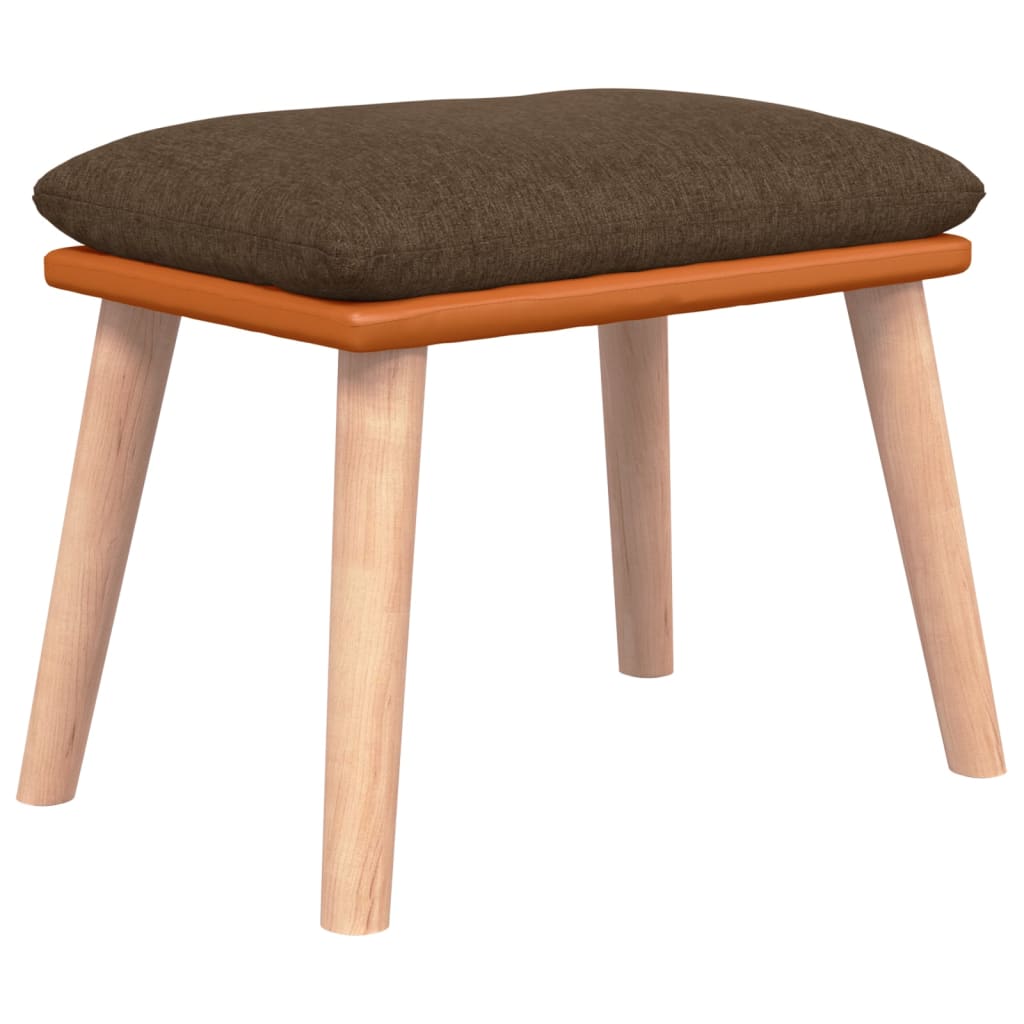 Fußhocker Hellgrau 45x29,5x35 cm Stoff und Kunstleder