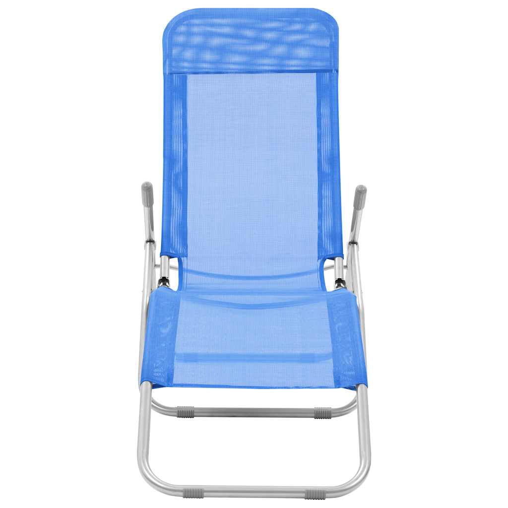 Klappliegen 2 Stk. Textilene Blau