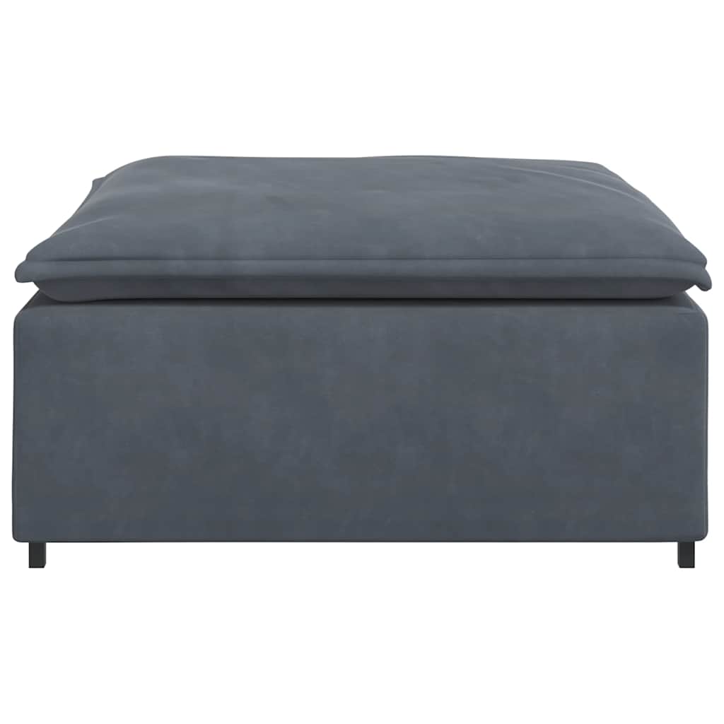 Modulares Sofa Endmodul mit Armlehne Kissen Blau 100 cm