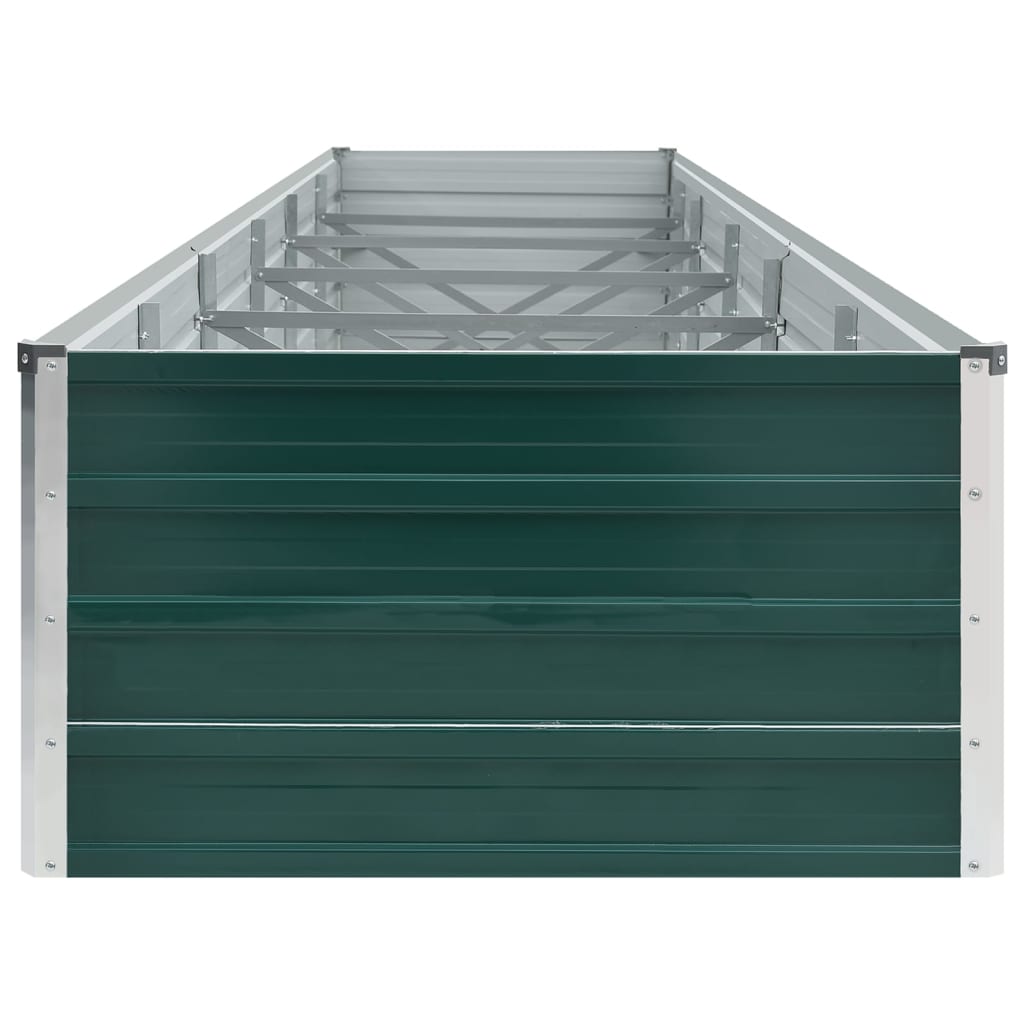 Garten-Hochbeet Verzinkter Stahl 240x80x77 cm Grün