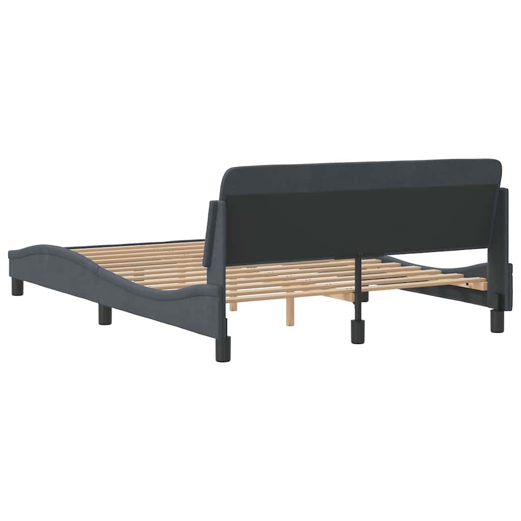 Bettgestell "Dover" Hellgrau 100x190 cm Samt