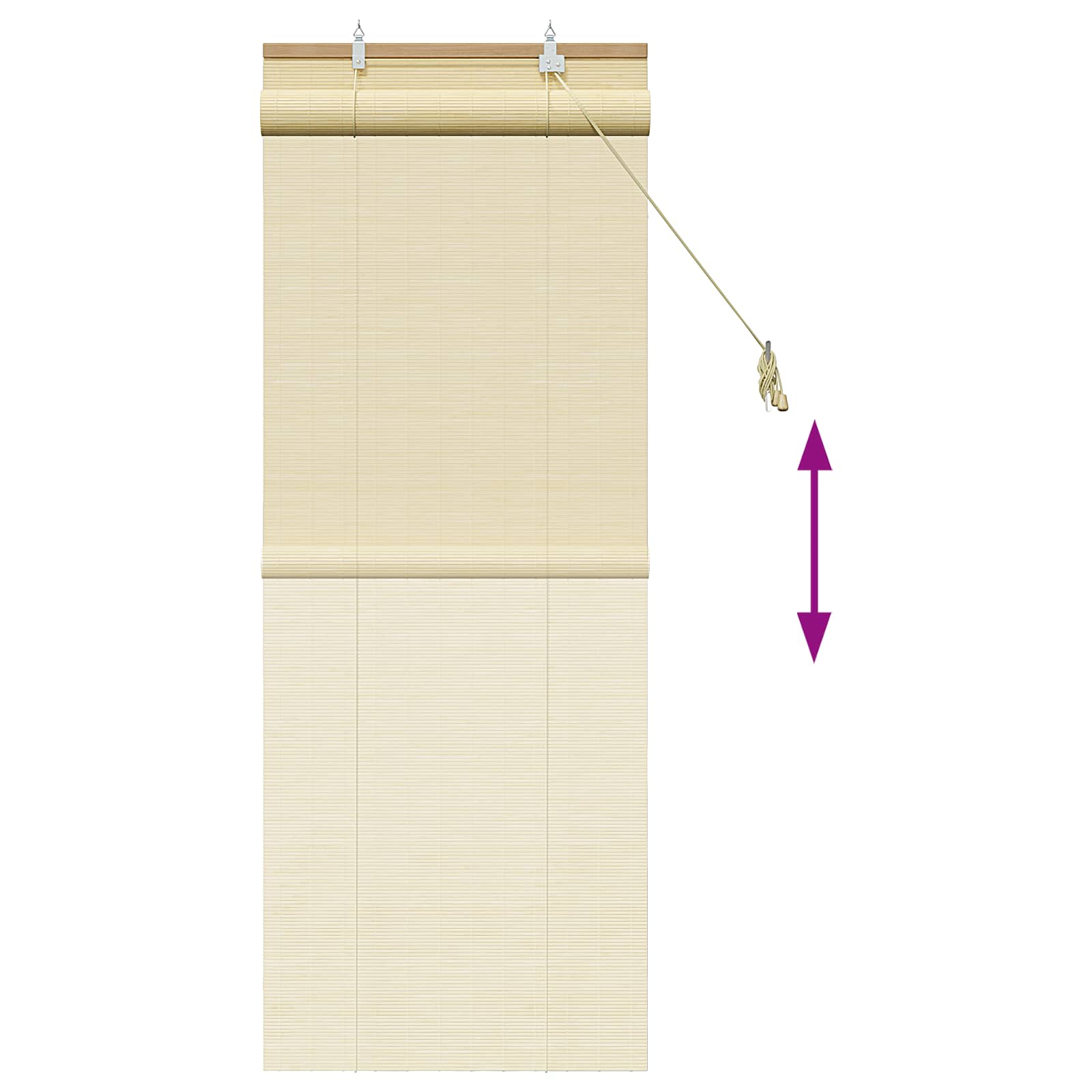 Rollo Braun 60 x 160 cm Bambus