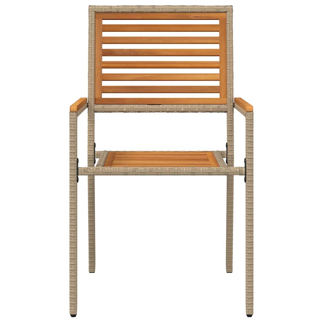 Garten Stapelstühle 4 pcs Braun und Schwarz 54 x 56 x 90 cm