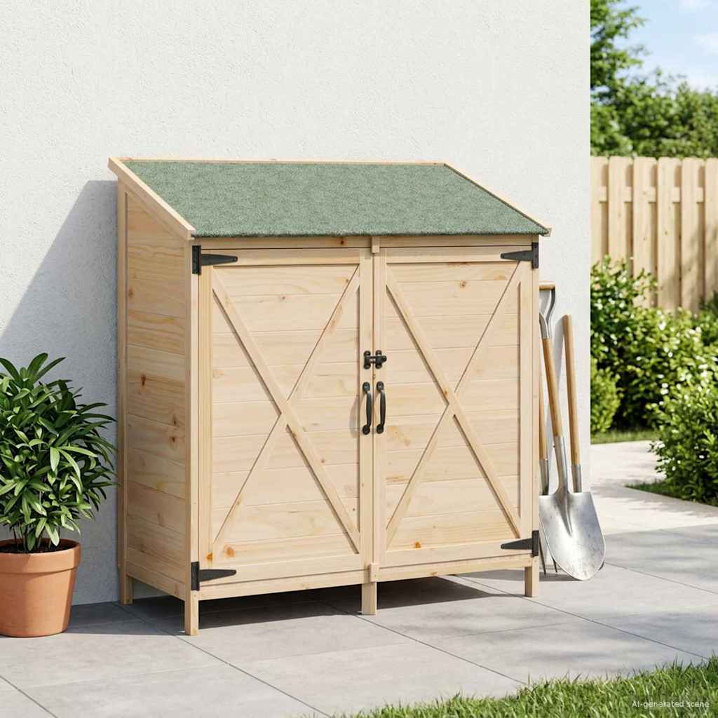 Gartenschuppen Natur 59,5 x 56 x 113,5 cm Massivholz aus Fichte