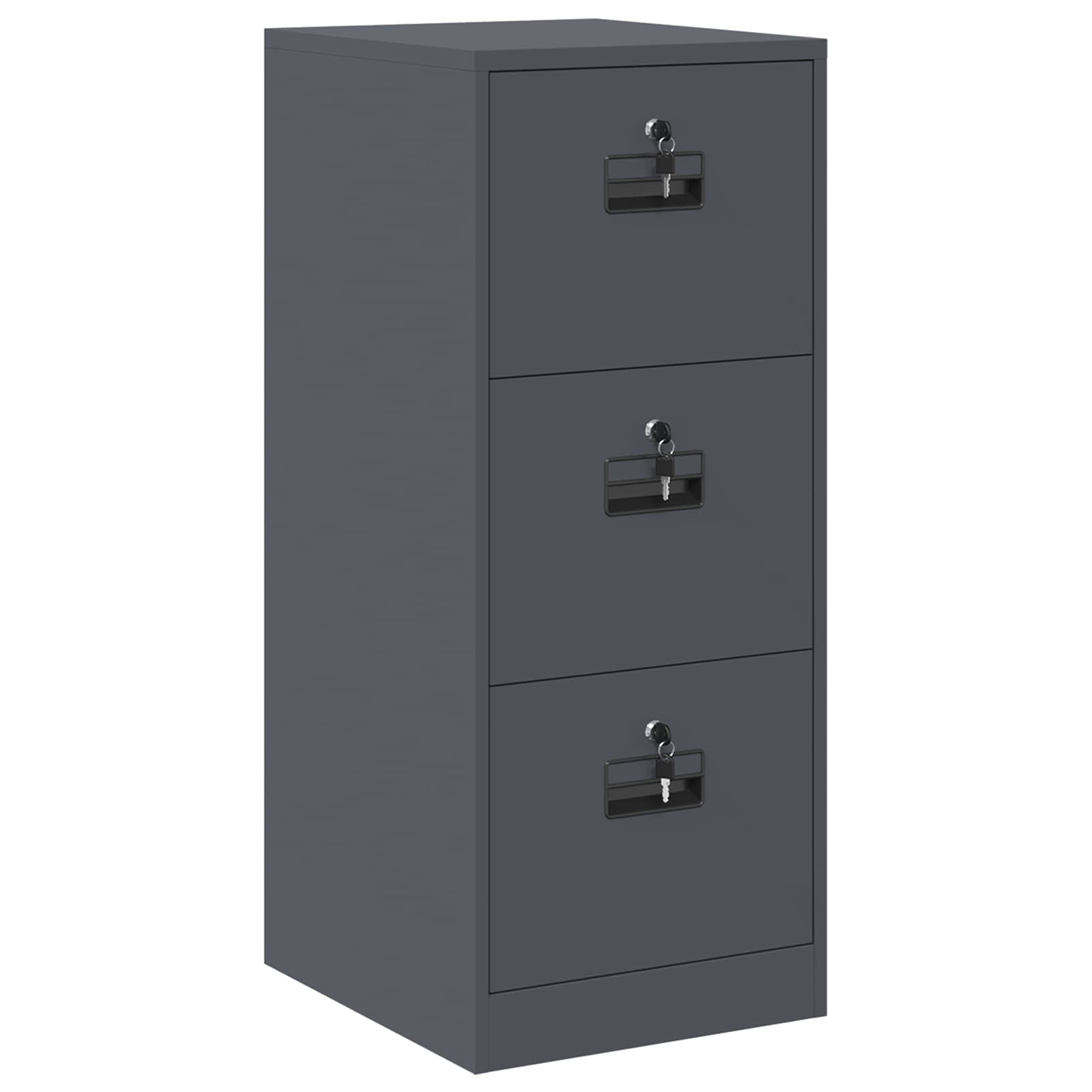 Aktenschrank 2 pcs Schwarz 44 x 50 x 139 cm Kaltgewalzter Stahl
