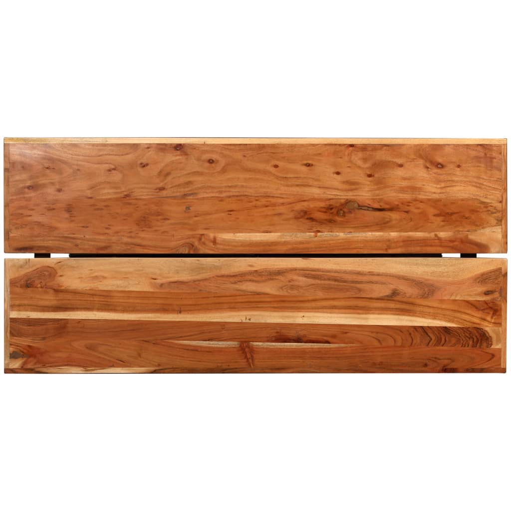5-tlg. Bar-Set Recyceltes Massivholz und Echtleder