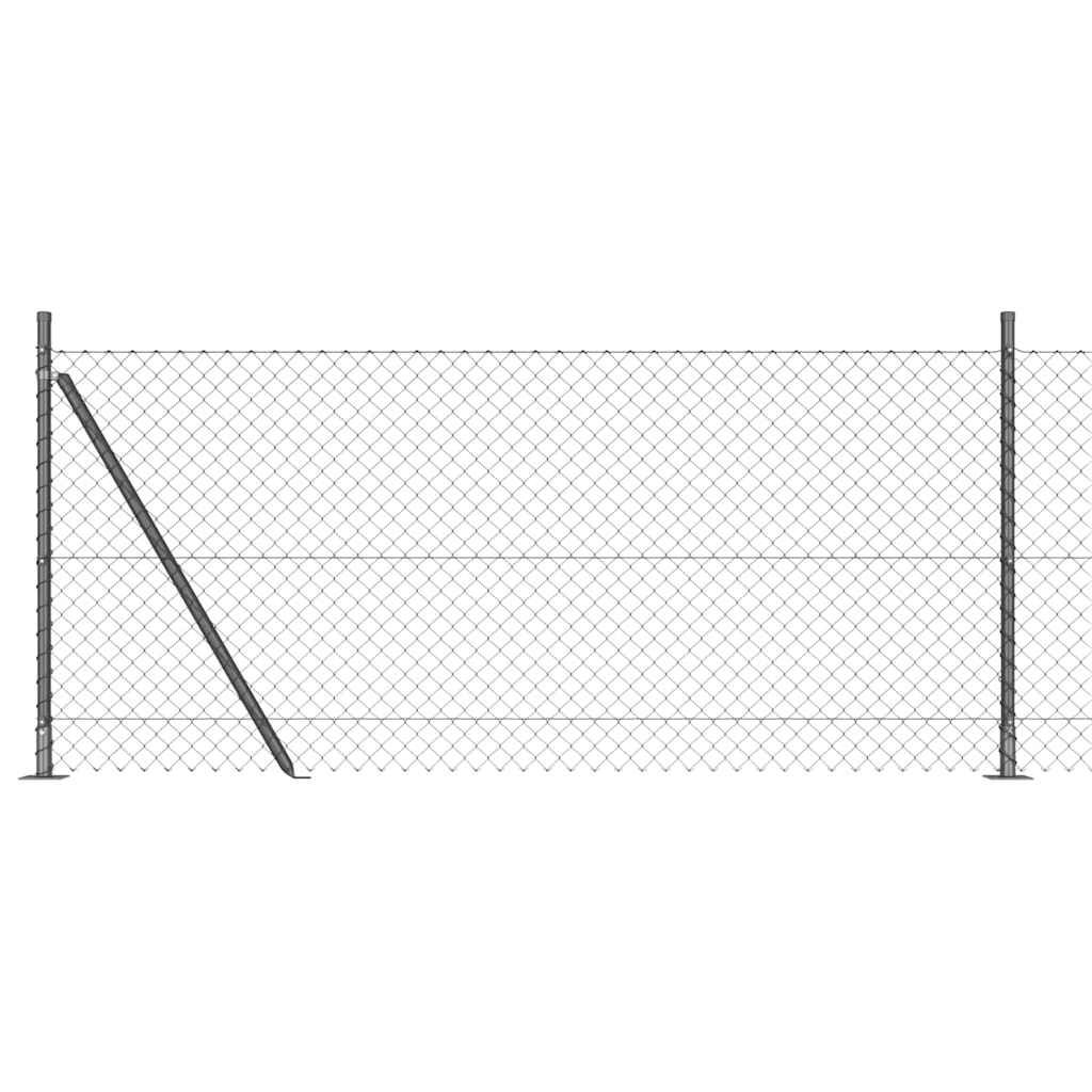 Outdoor Kettenglied-Zaun Erdfixierung 10 x 0,4 m Grün Netz