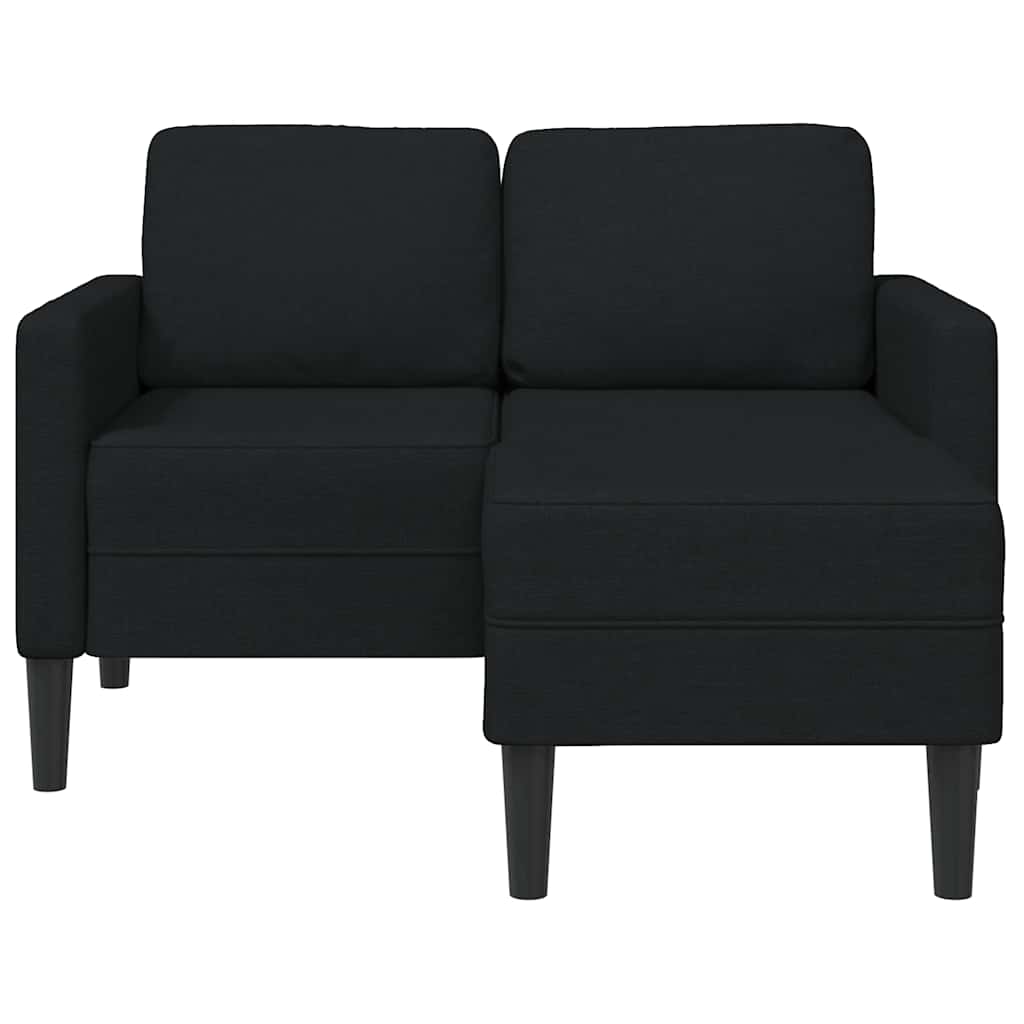2-Sitzer-Sofa mit Chaiselongue L-Form Hellgrau 125 cm Stoff