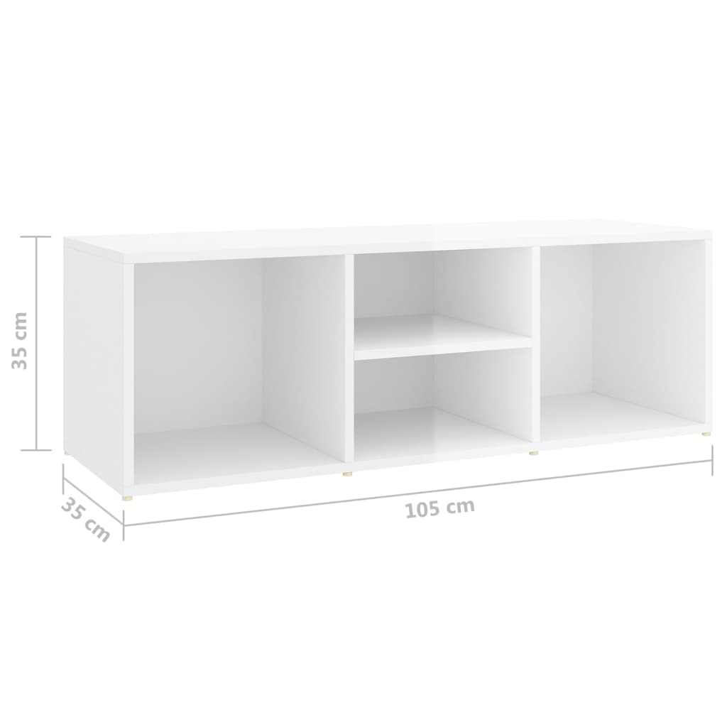 Schuhbank Weiß 105x35x35 cm Holzwerkstoff