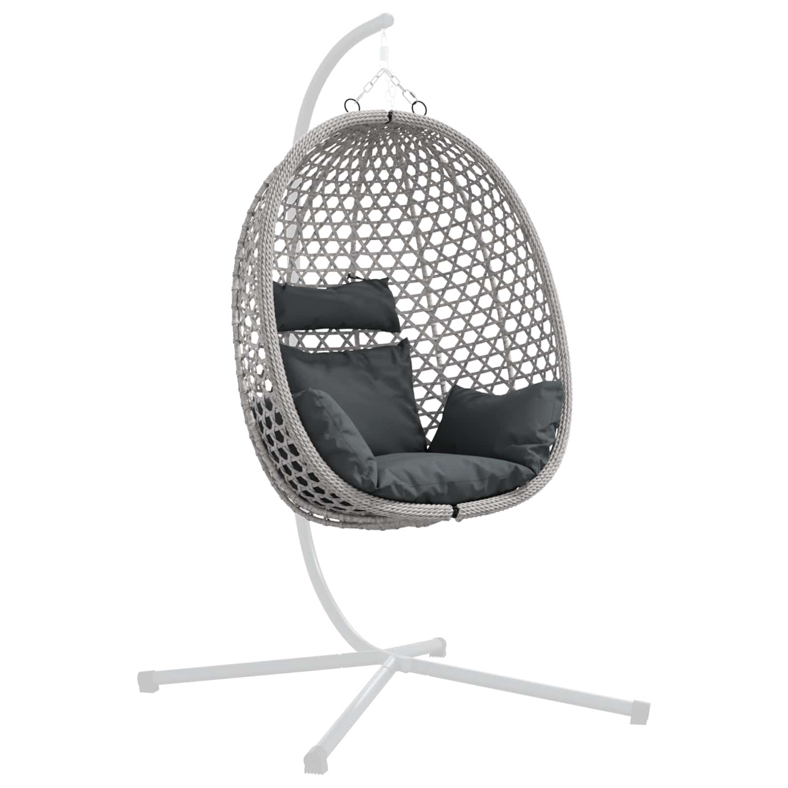 Hängesessel ohne Gestell Poly-Rattan 92 x 57,5 x 110 cm