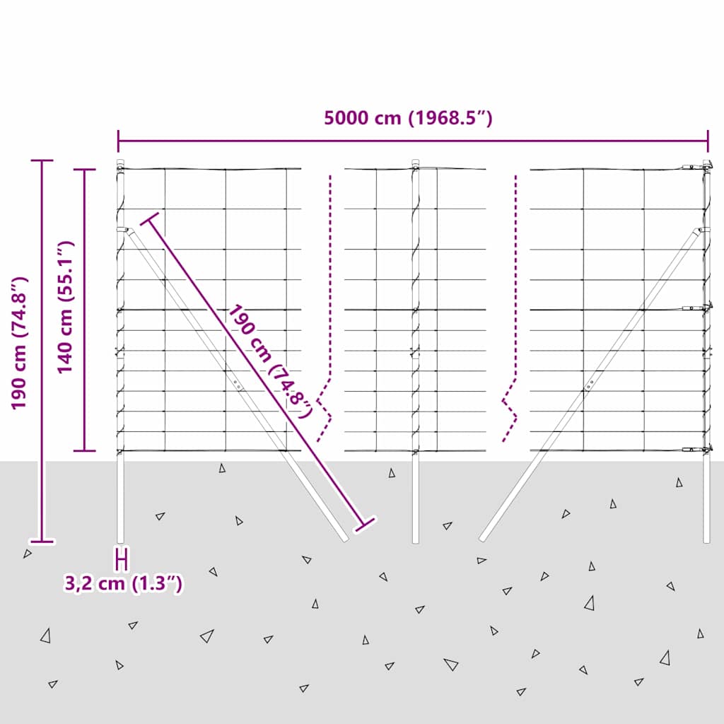 Ground Fix Geschweißter Drahtzaun 25 x 0,8 m Silber Netz