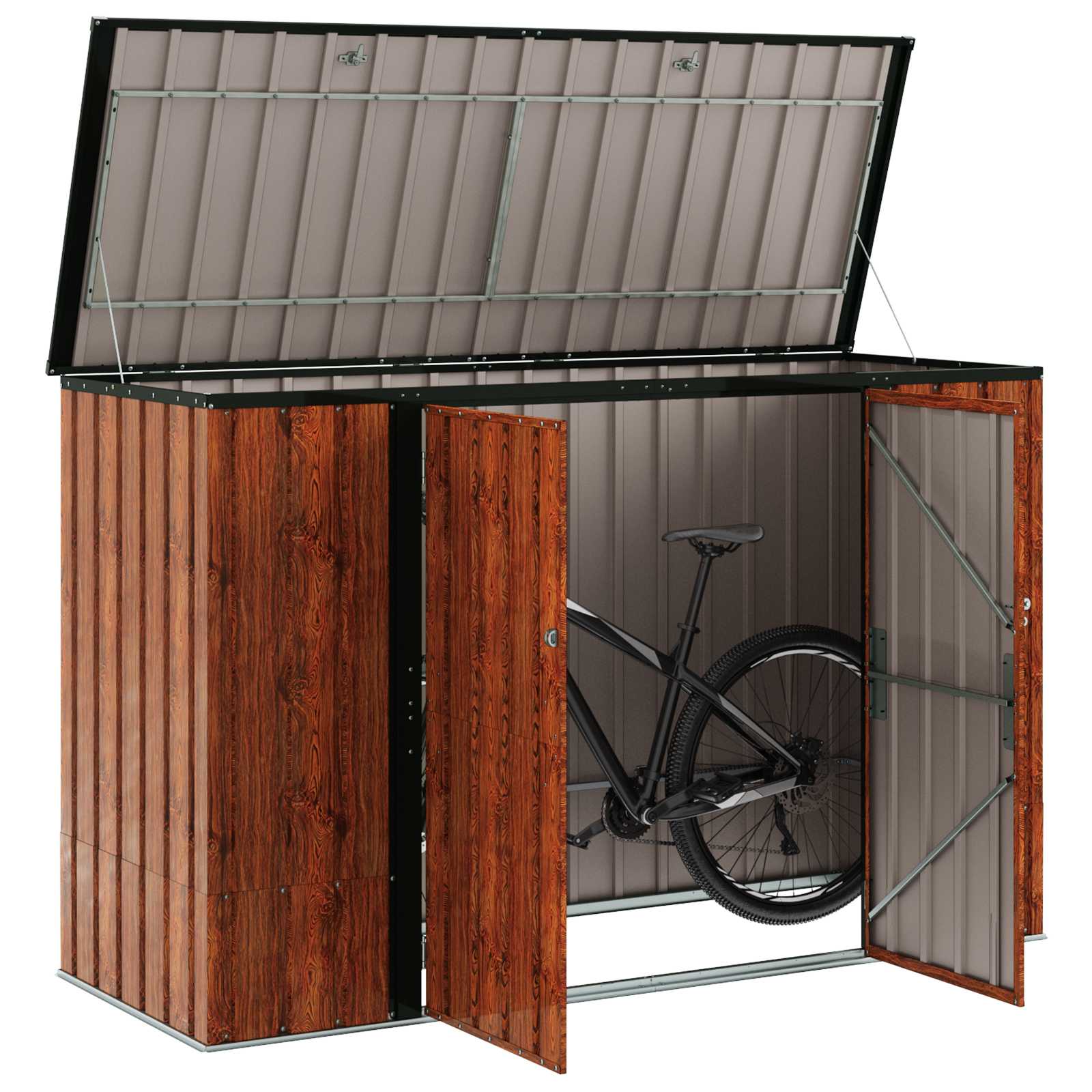 Gartenlagerbox Schwarz 151,5 x 82 x 110,5 cm Stahl