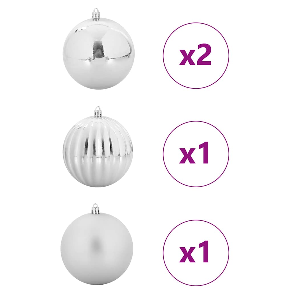 Weihnachtsbaumkugel Set XL 9 pcs Rot Kunststoff