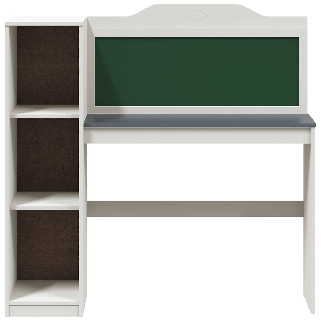 Schreibtisch mit offener Ablage und Kreidetafel ROROS Weiß