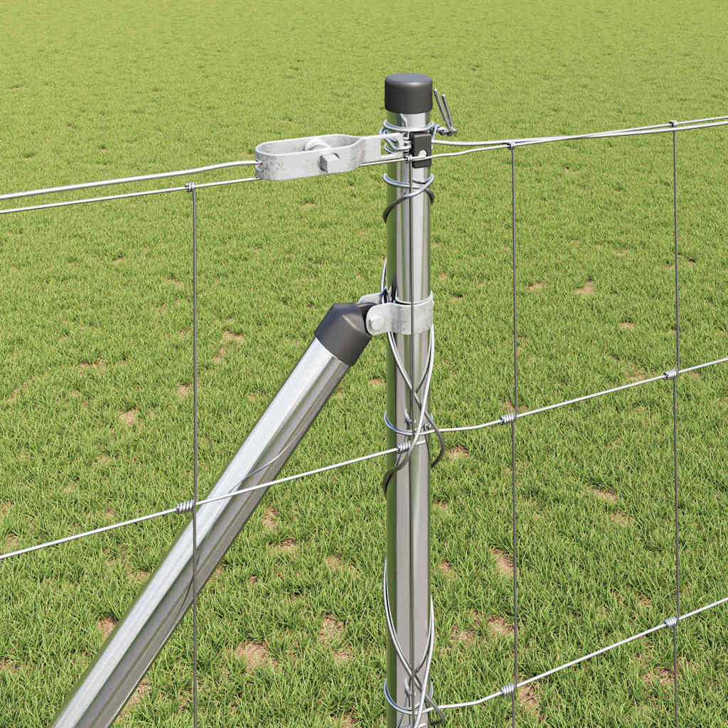 Ground Fix Geschweißter Drahtzaun 25 x 0,8 m Silber Netz
