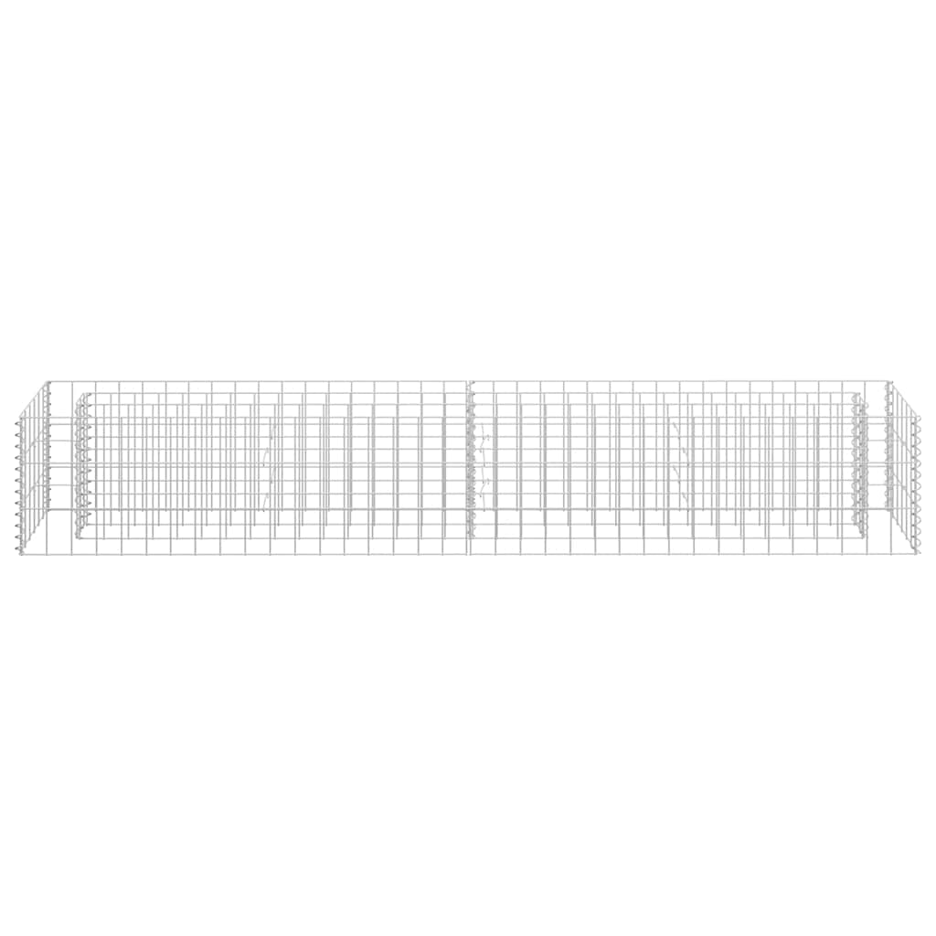 Gabionen-Hochbeet Verzinkter Stahl 90x30x10 cm