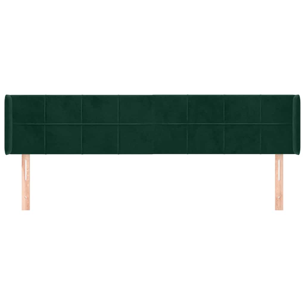 Kopfteil mit Ohren Dunkelblau 93x16x78/88 cm Samt