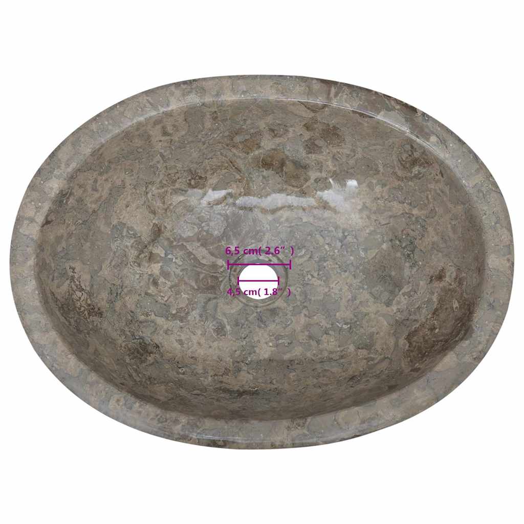 Waschbecken Creme 53x40x15 cm Marmor