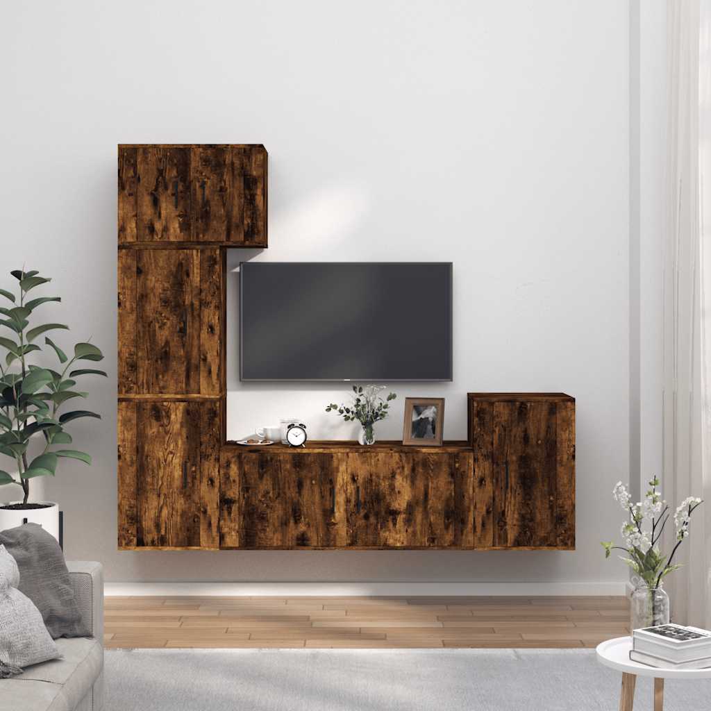 5-tlg. TV-Schrank-Set Weiß Holzwerkstoff