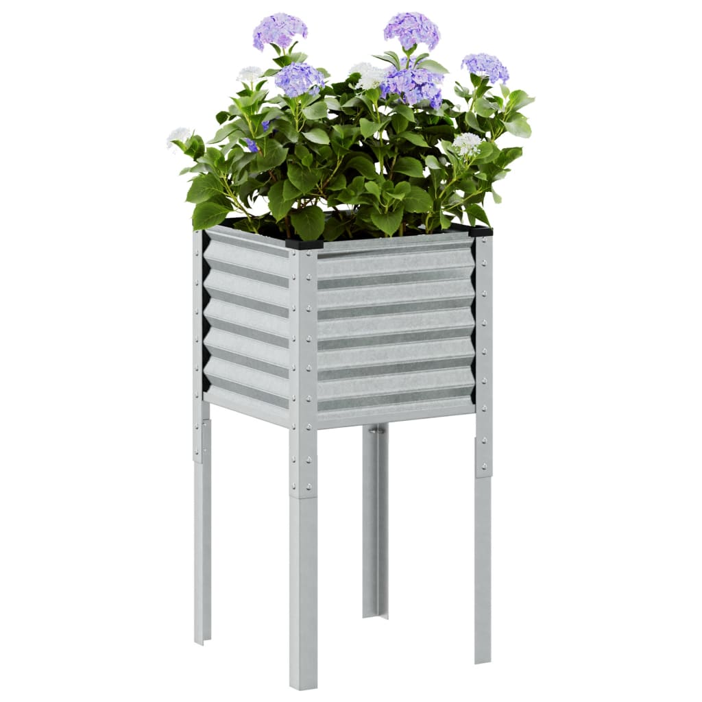 Garten-Pflanzgefäß Grün 45 x 45 x 88 cm Stahl