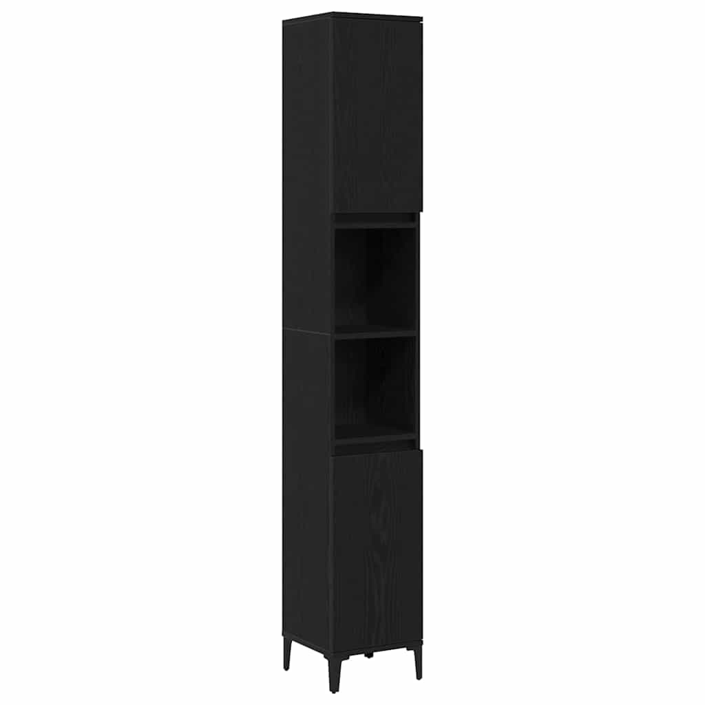 Badschrank Weiß 30x30x190 cm Holzwerkstoff