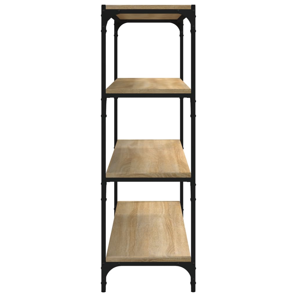 Bücherregal Schwarz 40x33x70,5 cm Holzwerkstoff und Stahl
