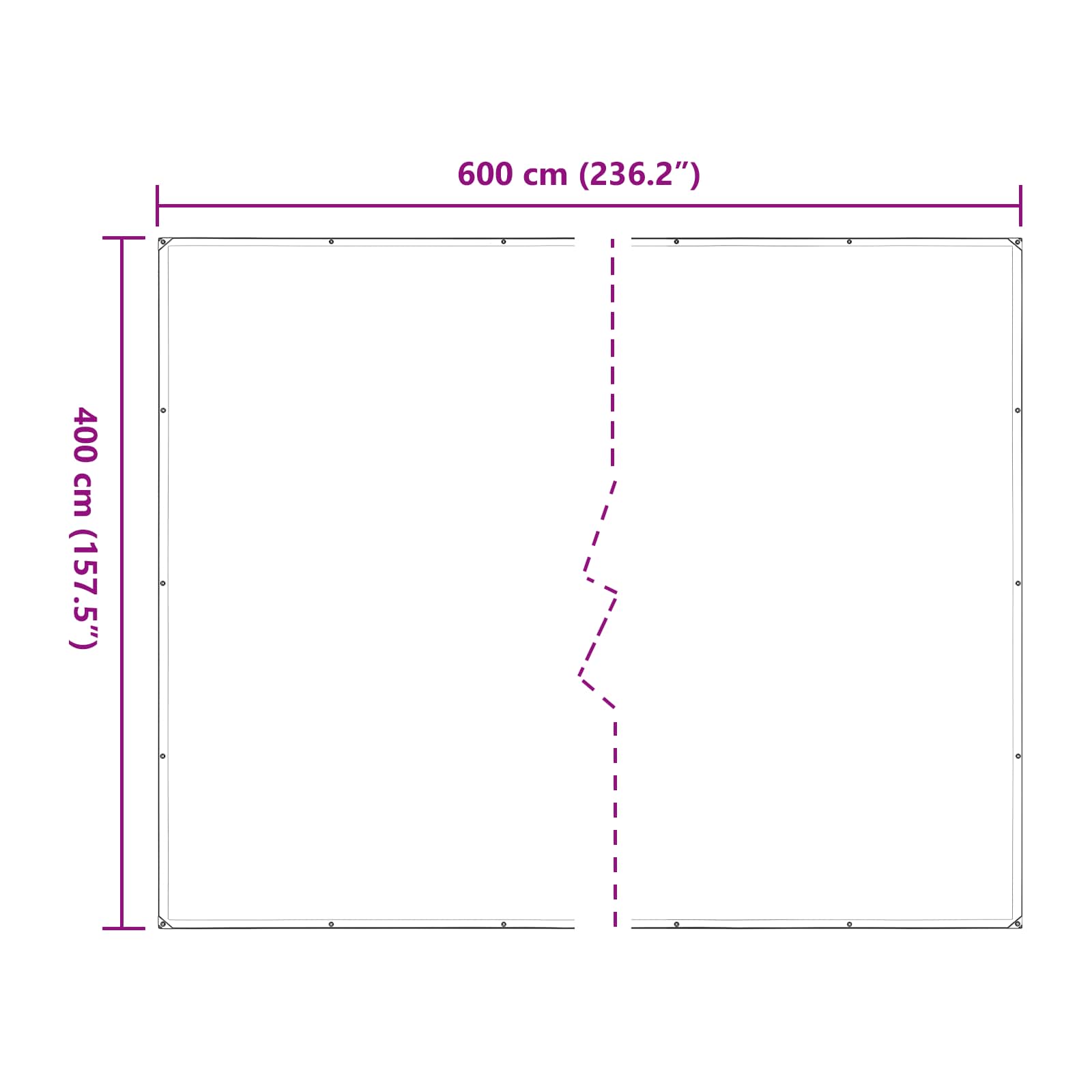 Pflanzenabdeckung mit Ösen 1x3 m Polyethylen
