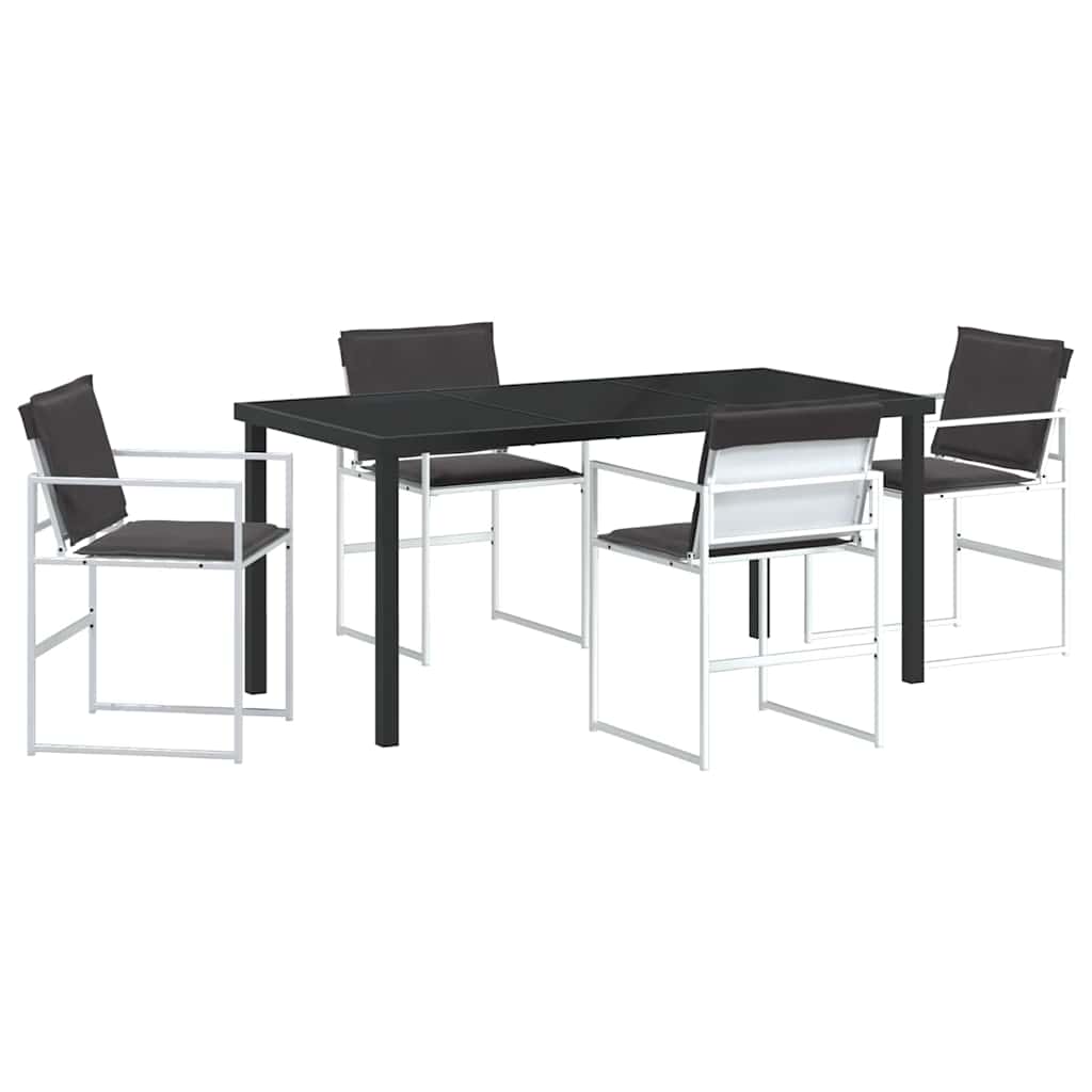 Garten Essgruppe 5 pcs Schwarz 140 x 70 x 73 cm