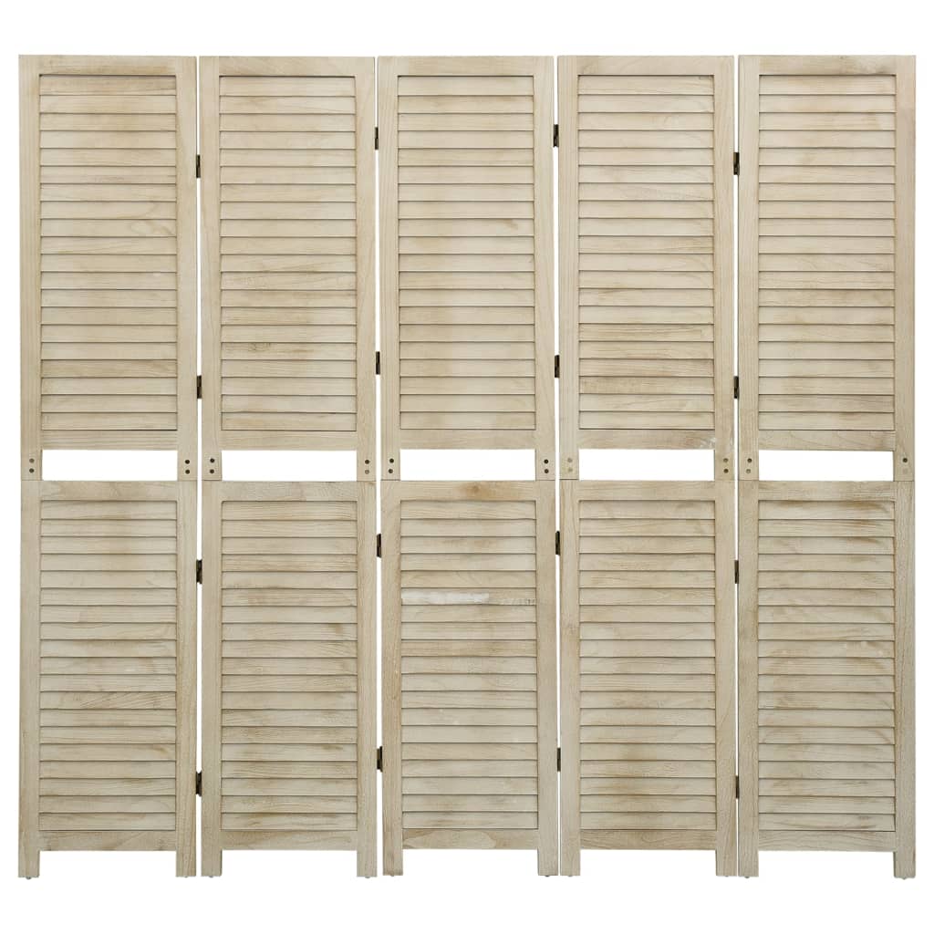 4-tlg. Raumteiler 140x165 cm Massivholz Paulownia