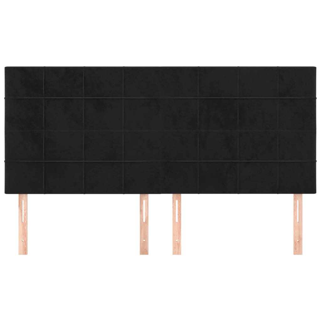 Kopfteil Hellgrau 80x5x118/128 cm Samt