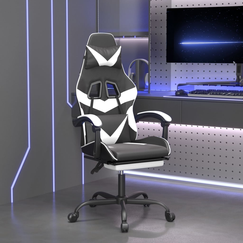 Gaming-Stuhl Drehbar Schwarz und Rot Kunstleder