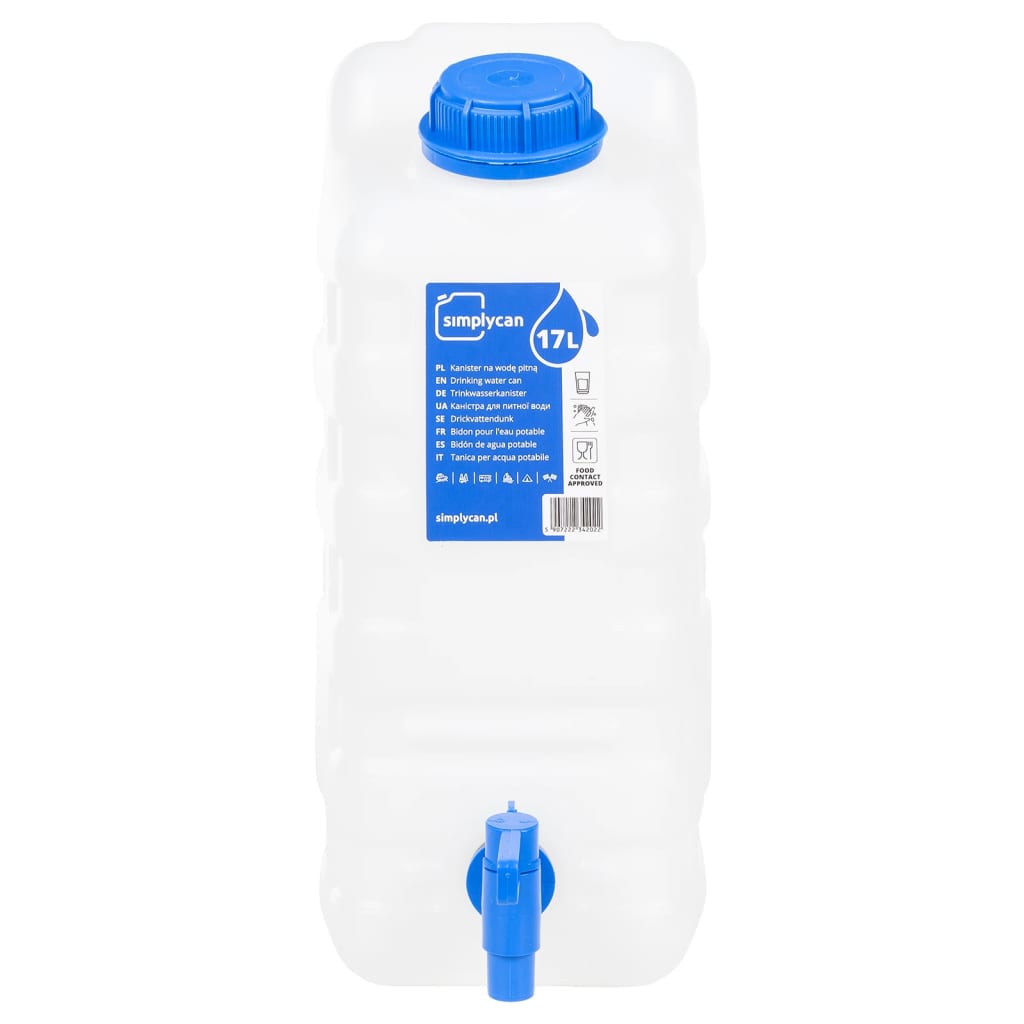 Wasserbehälter mit Hahn Transparent 10 L Kunststoff