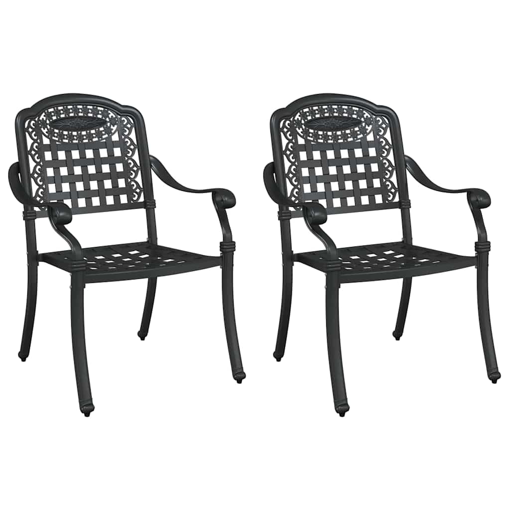 Gartenstuhl 2 pcs Bronze 55 x 56,5 x 91cm Aluminium
