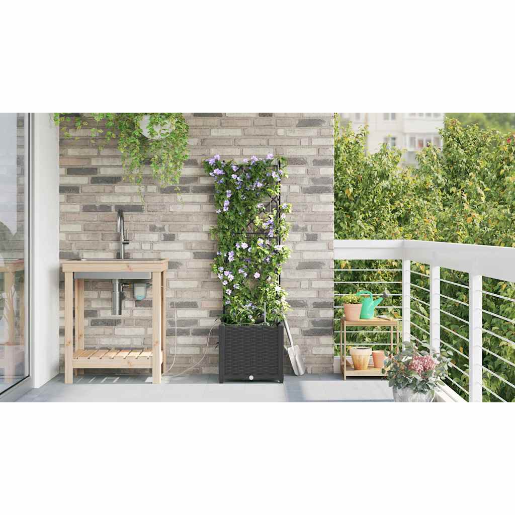 Garten-Pflanzgefäß 4 Stk. Braun 160 x 40 x 22 cm PP