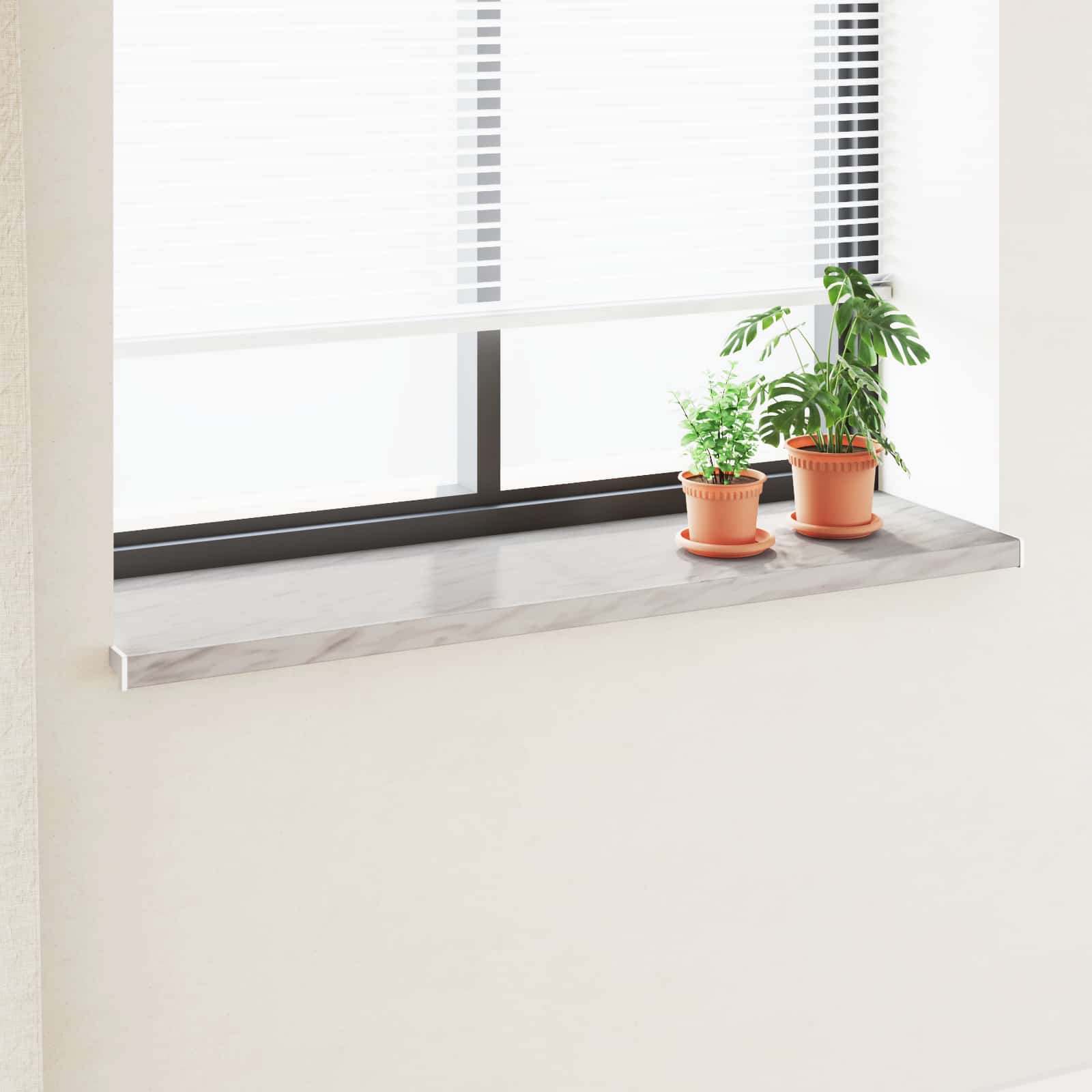 Fensterbank Weiß 60 x 10 x 4,5 cm PVC