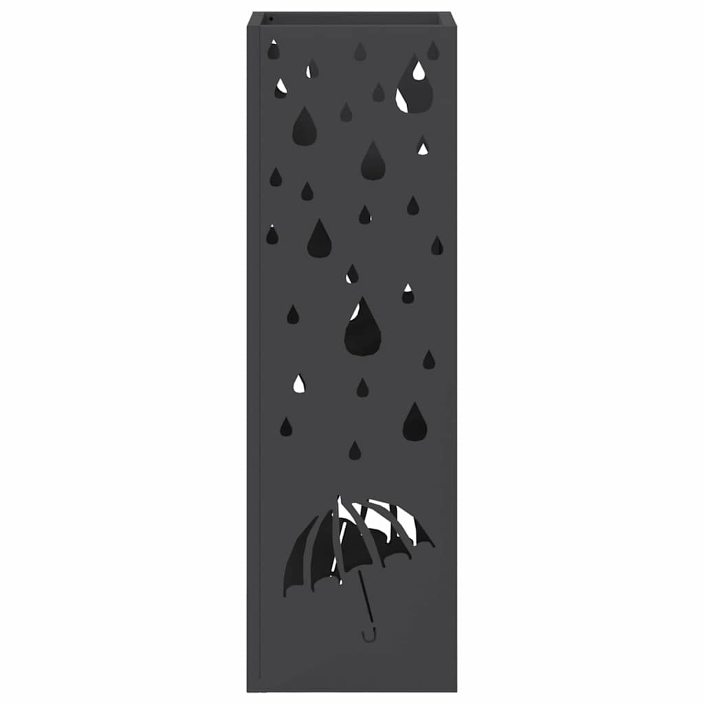 Regenschirmständer Schwarz 15,5 x 15,5 x 49 cm Stahl
