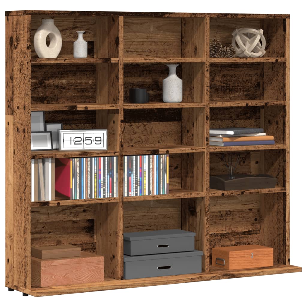 CD Regal Schwarz Eichen-Optik 101 x 23 x 177,5 cm Holzwerkstoff